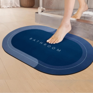 Rubber 1 Piece Anti-Skid Water Soaking  Printed Door mat,Oval Floor Bath Mat, Soft Quick Dry Water Absorbent Mat For Home Office