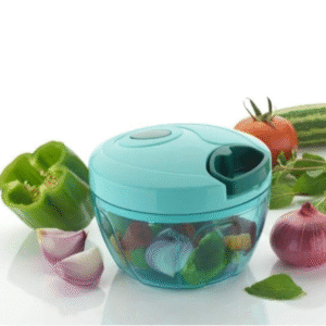 3 Blades for Effortlessly Chopping Vegetable and Fruits,Tough Maker Mini Handy Vegetable Cutter Onion Chopper Pull Chopper with Mixing Blade