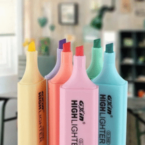 Highlighter marker, Quick Dry,Textliner Pen Set- Pack of 6 Assorted Colours | Refillable Markers for Study, Journaling & Doodling | Stationery Essential for Students