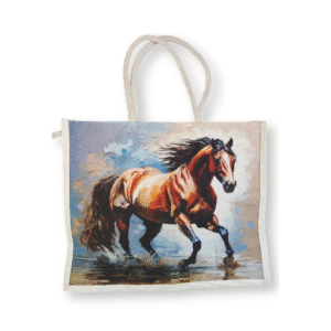 Large Cotton Canvas Reusable Bags for Travel, Grocery Shopping Bag, Multi-Purpose Bag, Sturdy Handle With Zipper Lock (18 inch X15 inch X5 Inch)