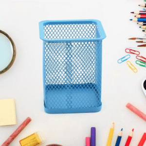 Metal Mesh Pencil Holder Square Pen Cups For Desk Organizer Classroom Organization Pencil Holders Wire Makeup Brush Holders For Desk Office