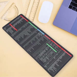 Keyboard Shortcut Mouse Pad, Office/Excel/Word/PPT Shortcuts Cheat Sheet Mat, Quick Key Super Large Anti-Slip Keyboard Pad wit Clear Shortcut Key Patterns