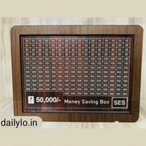 Wooden Money Box with Savings Tracker – Build Smart Saving Habits!