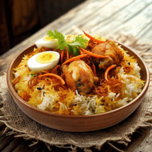 Chicken With Egg Biryani