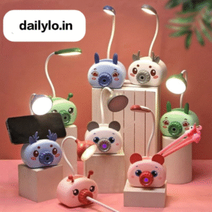 2-in-1 LED Table Lamp with Pencil Sharpener (Cute Bunny Design)